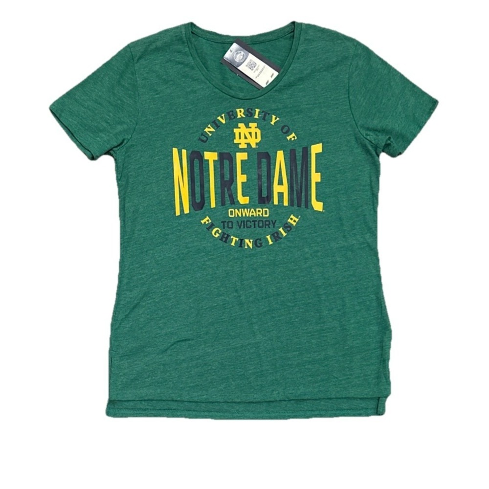Notre Dame Fighting Irish Onward To Victory Women's S/S T-Shirt, Medium, New